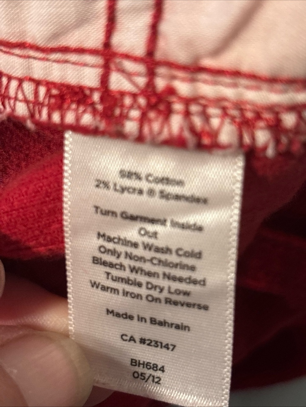 Talbots Women’s Corduroy Pants Size 10 Petite Curvy Fit Straight Leg True Red - Picture 7 of 7